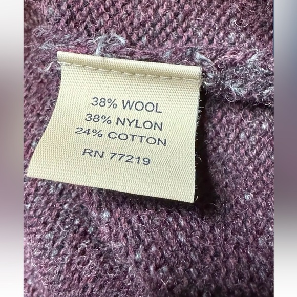 Wool Men’s XL V Crew Neck Pullover Sweater Plum Sweatshirt EUC Joseph Abboud - Picture 5 of 10